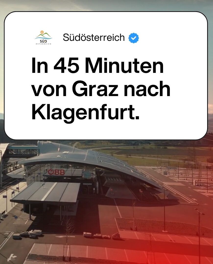 Koralmtunnel Graz Klagenfurt RJX Schnellzug 41 Minuten